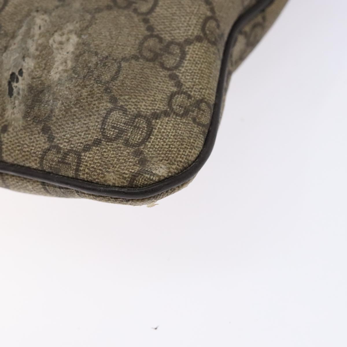 GUCCI GG Supreme Shoulder Bag PVC Beige Gold 295257 Auth 138218