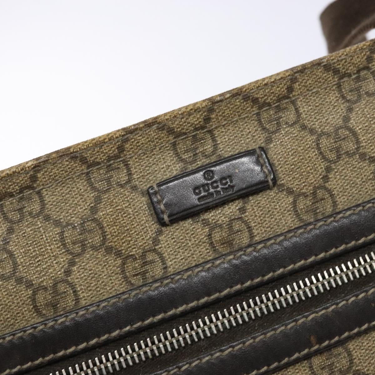 GUCCI GG Supreme Shoulder Bag PVC Beige Gold 295257 Auth 138218