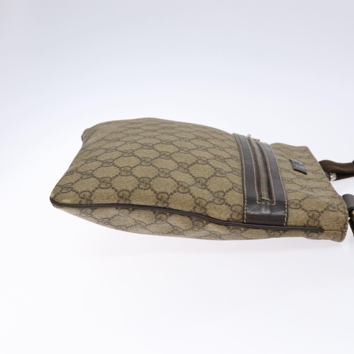 GUCCI GG Supreme Shoulder Bag PVC Beige Gold 295257 Auth 138218