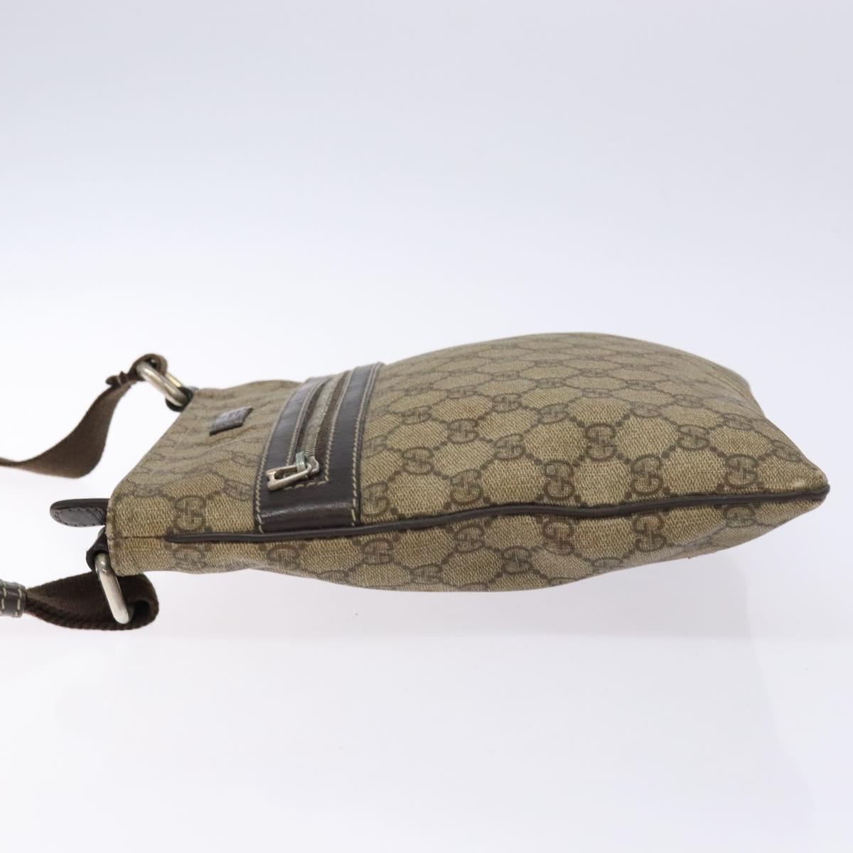 GUCCI GG Supreme Shoulder Bag PVC Beige Gold 295257 Auth 138218