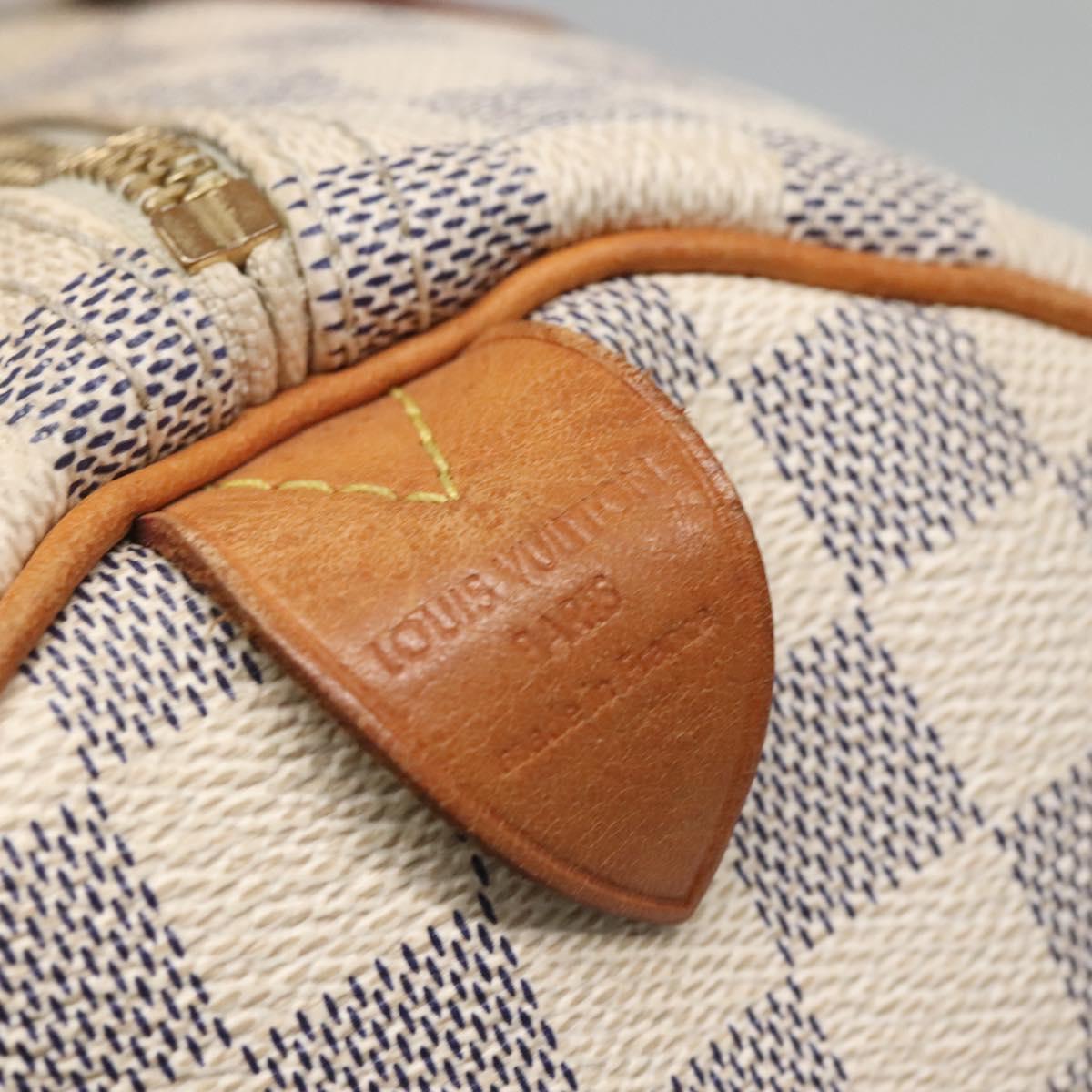 LOUIS VUITTON Damier Azur Speedy 30 Hand Bag N41533 LV Auth 138230