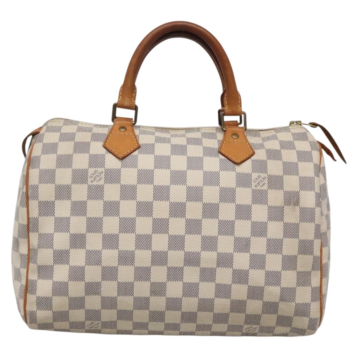 LOUIS VUITTON Damier Azur Speedy 30 Hand Bag N41533 LV Auth 138230
