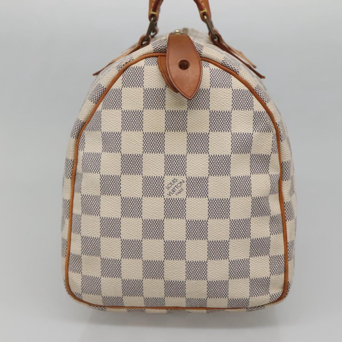 LOUIS VUITTON Damier Azur Speedy 30 Hand Bag N41533 LV Auth 138230