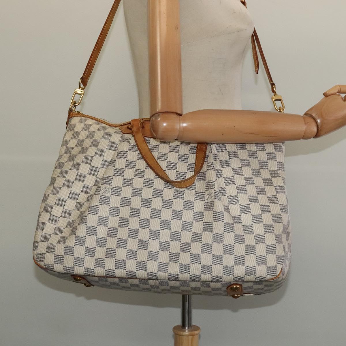 LOUIS VUITTON Damier Azur Syracuse GM Shoulder Bag N41111 LV Auth 138233