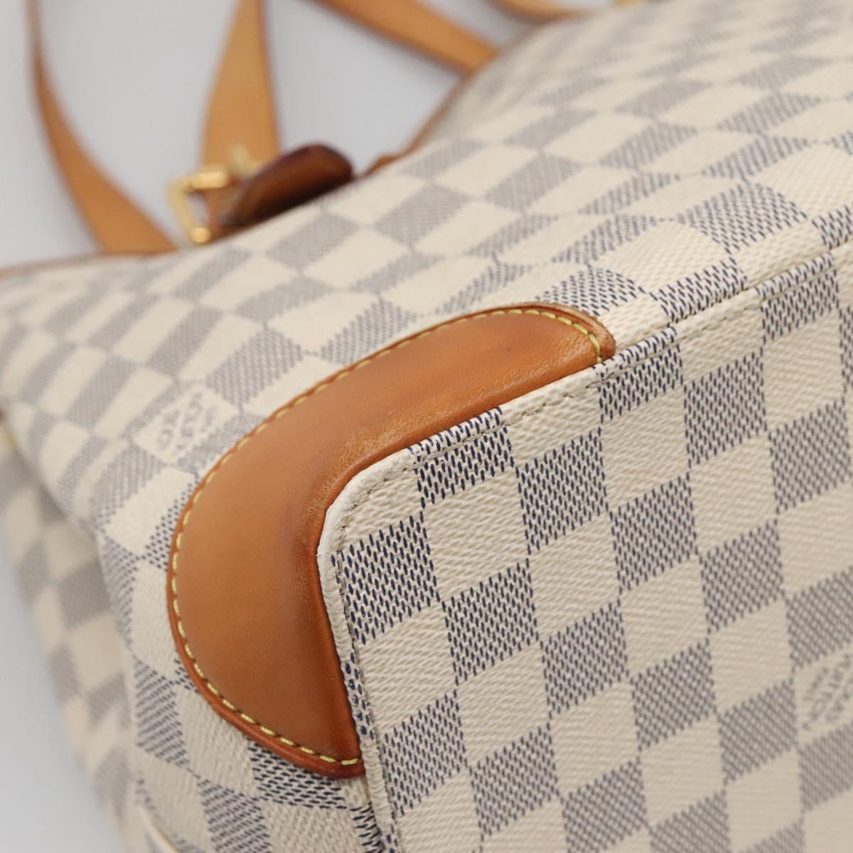 LOUIS VUITTON Damier Azur Hampstead MM Tote Bag N51206 LV Auth 138237