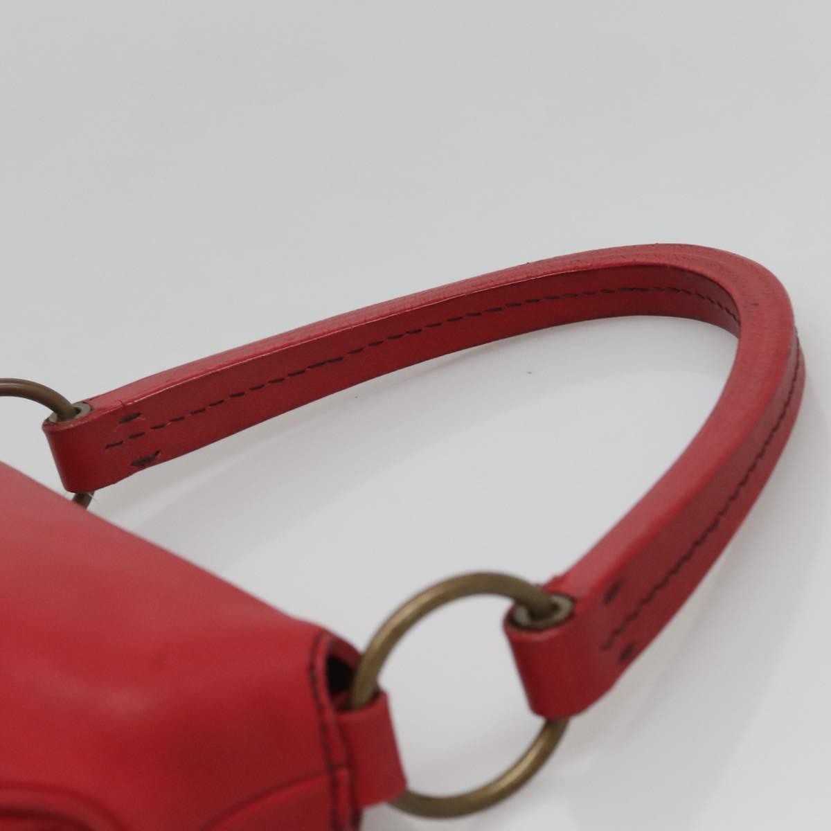 Miu Miu Hand Bag Leather Red Auth 138254