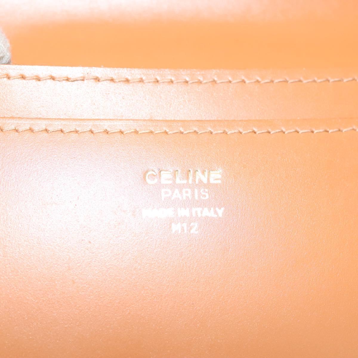 CELINE Macadam Canvas Long Wallet PVC Beige Gold Auth 138260