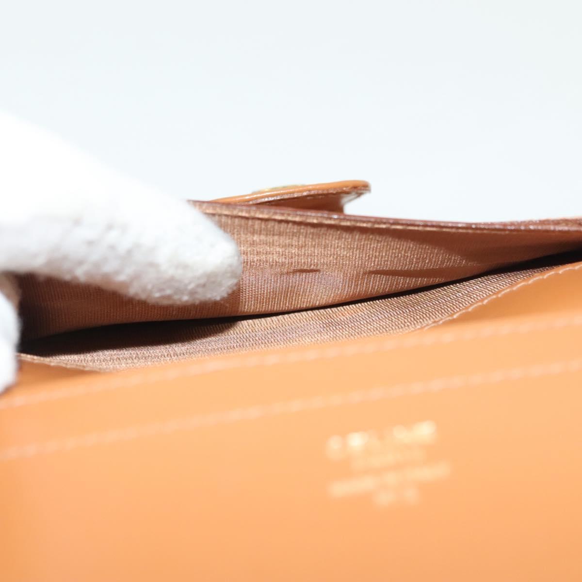 CELINE Macadam Canvas Long Wallet PVC Beige Gold Auth 138260