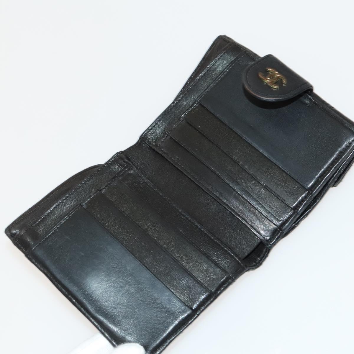 CHANEL Wallet Leather 2Set Red Black CC Auth 138264
