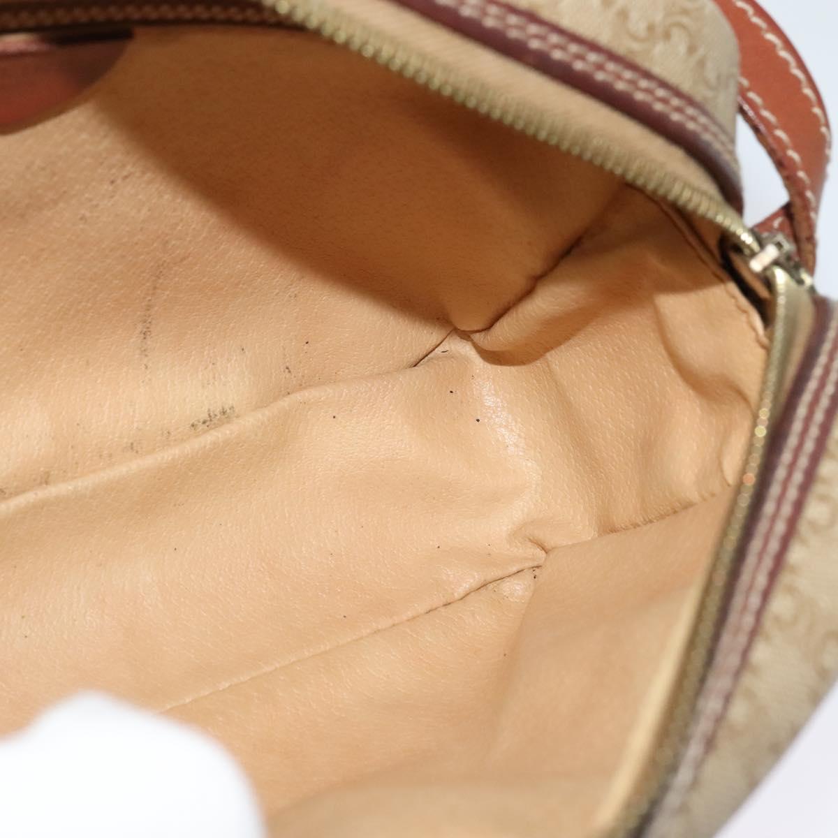CELINE Macadam Canvas Shoulder Bag Beige Auth 138274