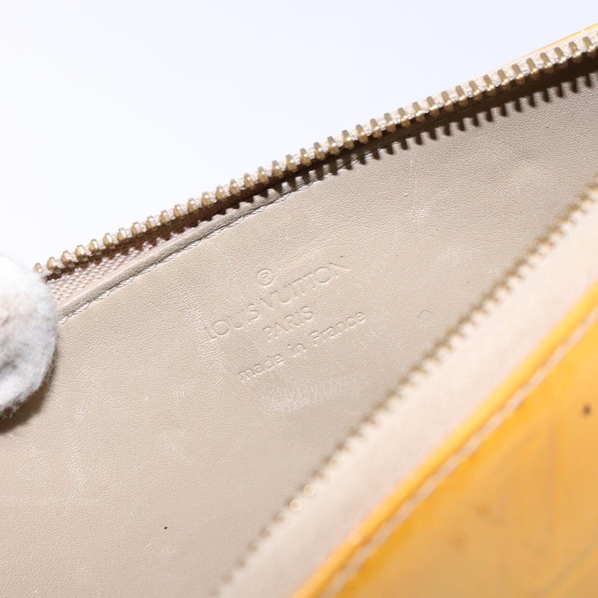 LOUIS VUITTON Monogram Vernis Lexington Accessory Pouch Beige M91010 Auth 138279