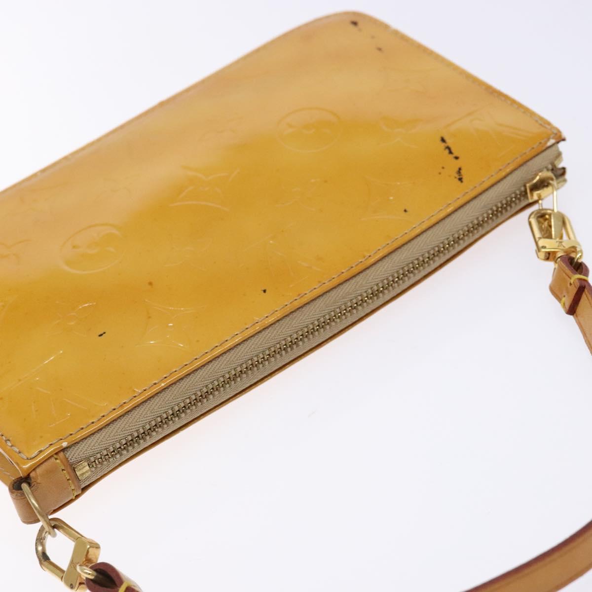 LOUIS VUITTON Monogram Vernis Lexington Accessory Pouch Beige M91010 Auth 138279