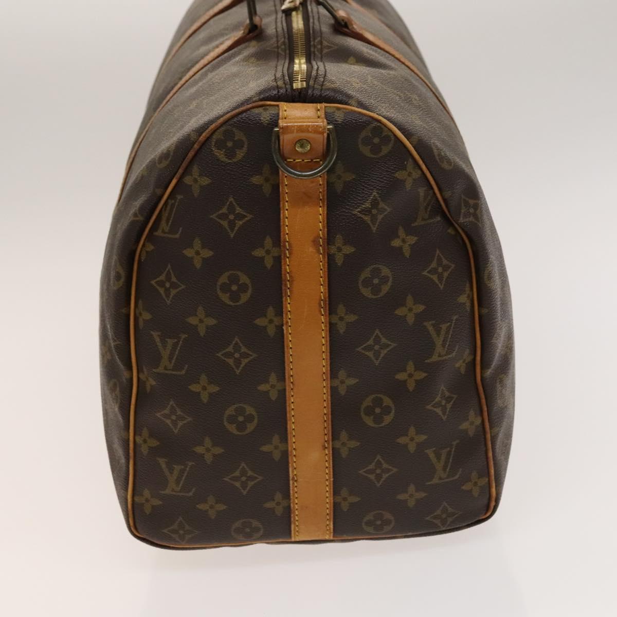 LOUIS VUITTON Monogram Keepall Bandouliere 50 Boston Bag M41416 LV Auth 138297