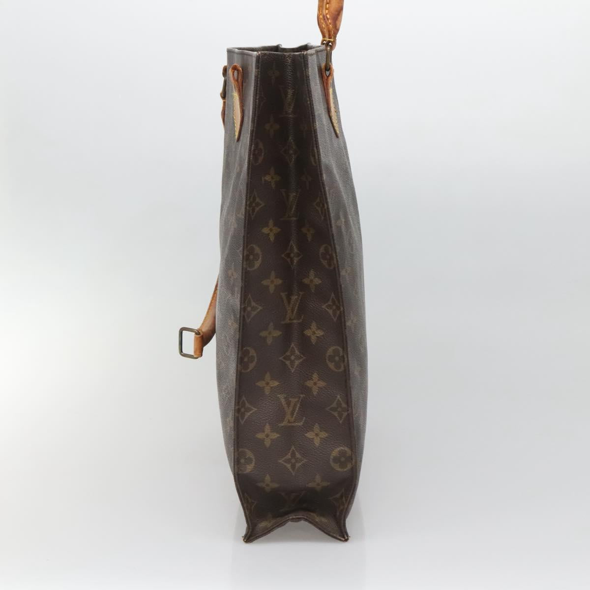LOUIS VUITTON Monogram Sac Plat Hand Bag M51140 LV Auth 138313