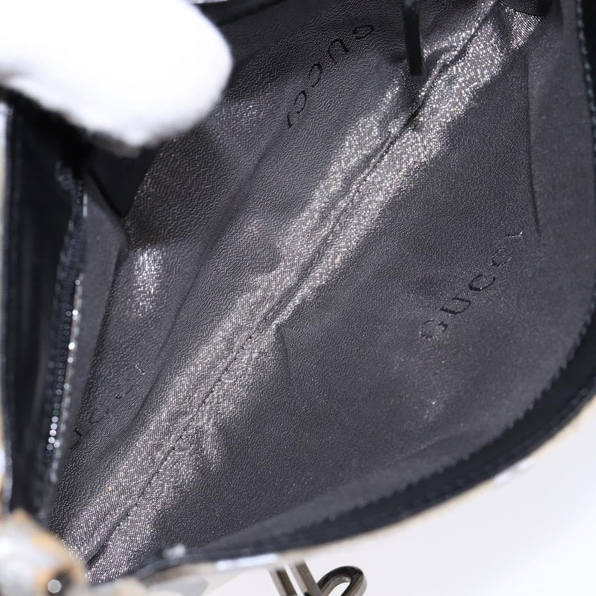 GUCCI Chain Shoulder Bag Velor White 007 2033 1705 Auth 138324