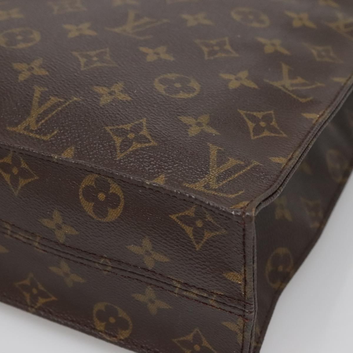 LOUIS VUITTON Monogram Sac Plat Hand Bag M51140 LV Auth 138331