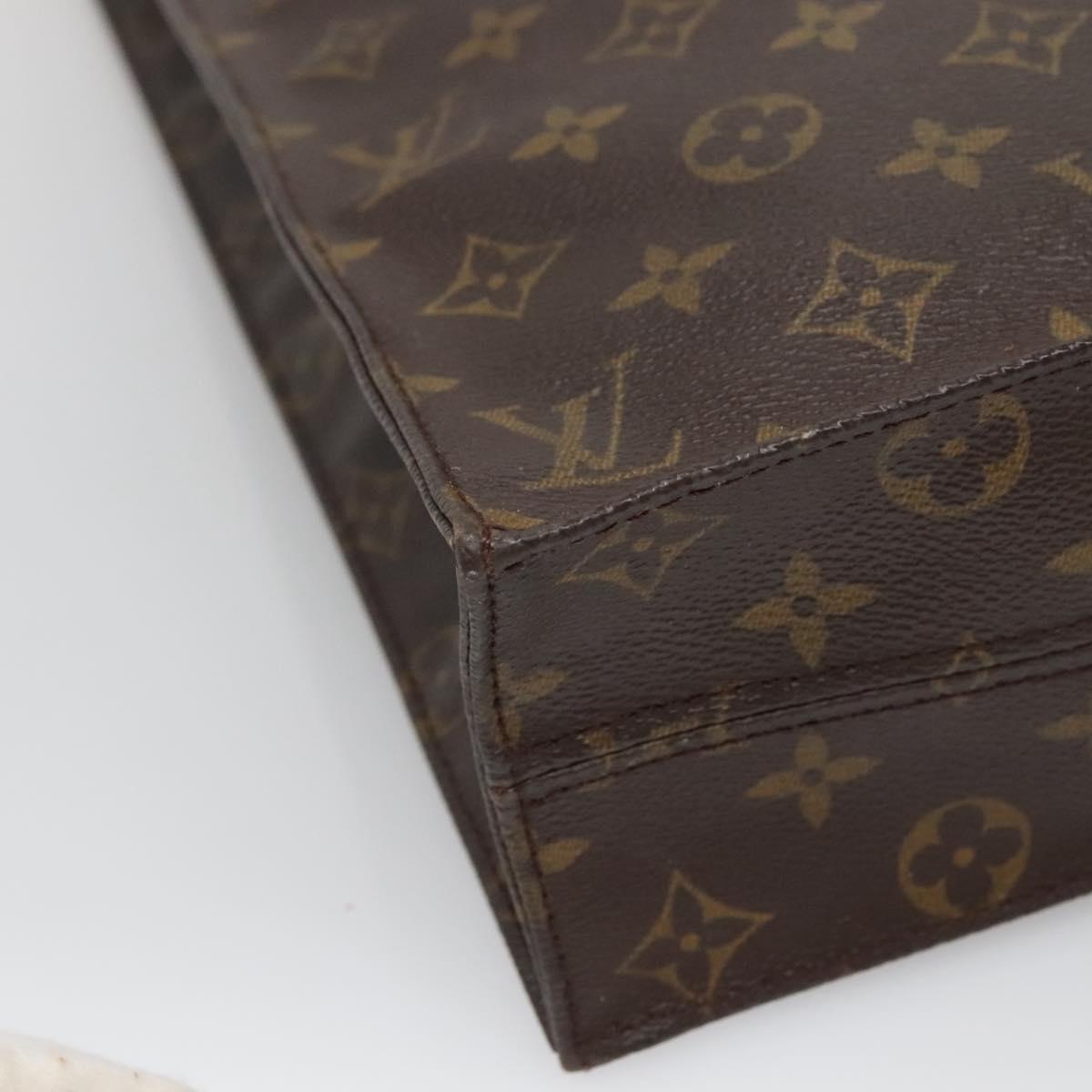 LOUIS VUITTON Monogram Sac Plat Hand Bag M51140 LV Auth 138331