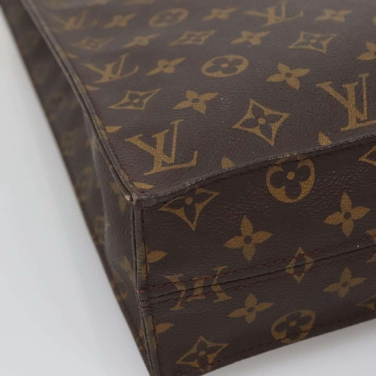 LOUIS VUITTON Monogram Sac Plat Hand Bag M51140 LV Auth 138332