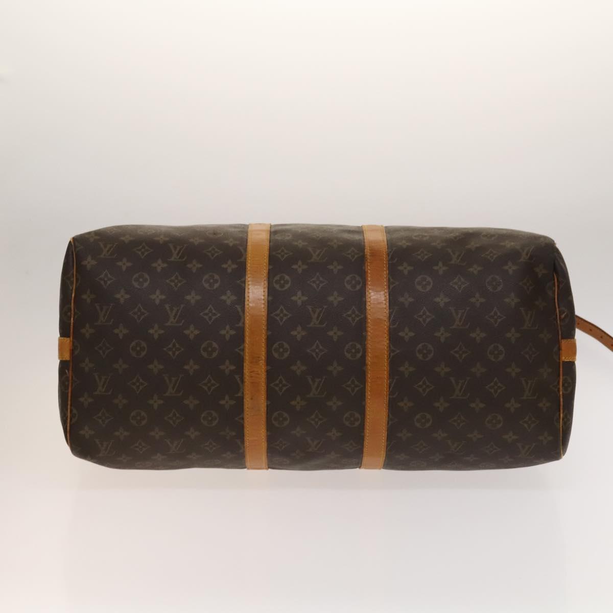 LOUIS VUITTON Monogram Keepall Bandouliere 55 Boston Bag M41414 LV Auth 138338