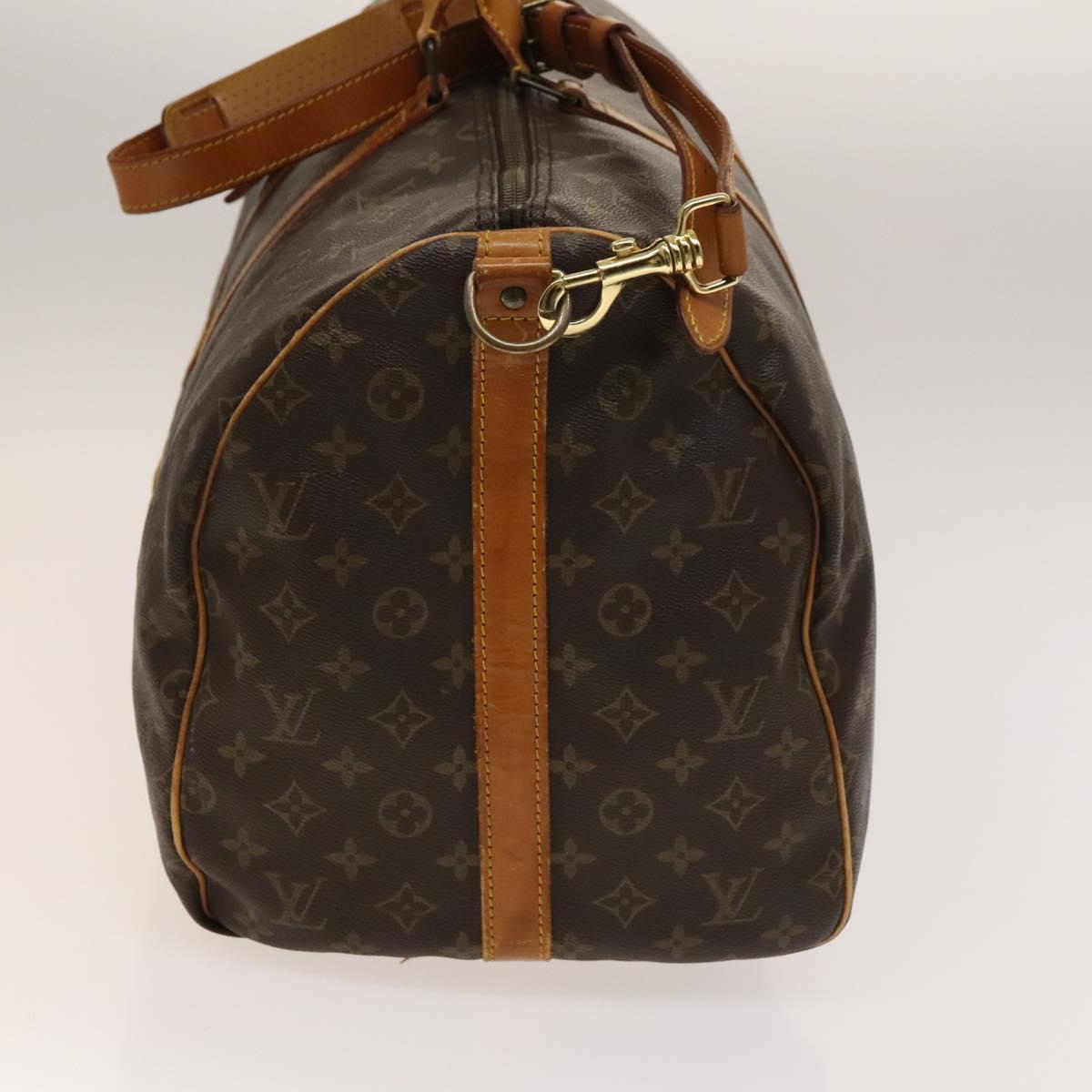 LOUIS VUITTON Monogram Keepall Bandouliere 55 Boston Bag M41414 LV Auth 138338