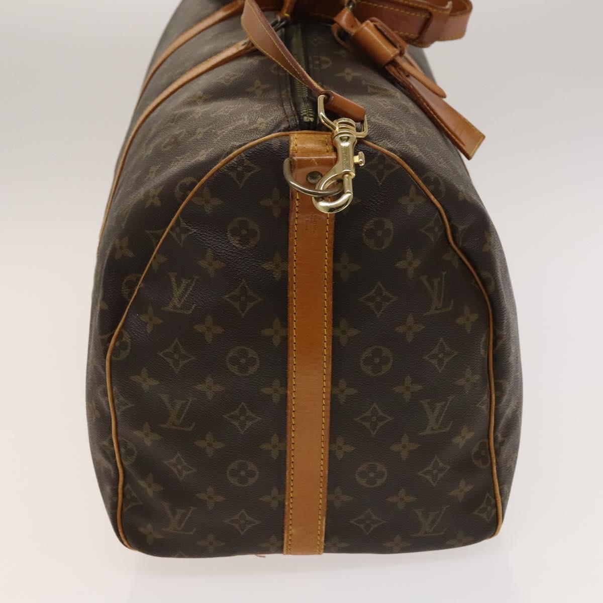 LOUIS VUITTON Monogram Keepall Bandouliere 55 Boston Bag M41414 LV Auth 138338