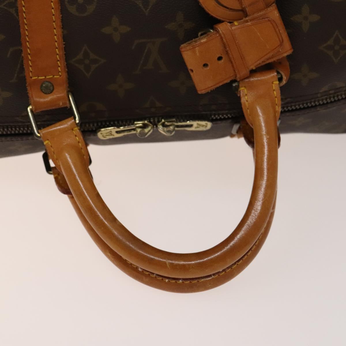 LOUIS VUITTON Monogram Keepall Bandouliere 55 Boston Bag M41414 LV Auth 138338