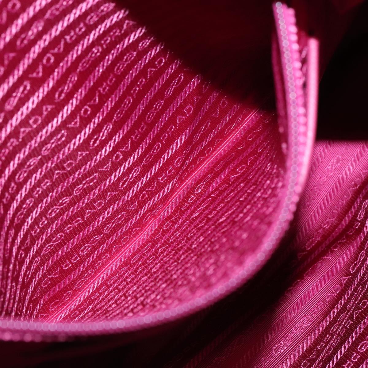 PRADA Tote Bag Nylon 2way Pink Silver Auth 138350