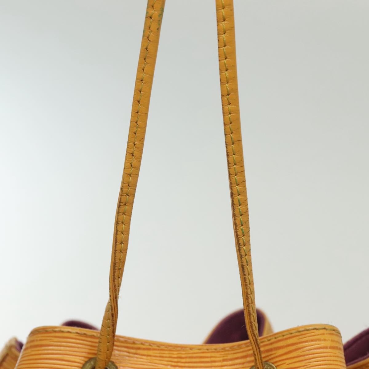 LOUIS VUITTON Epi Petit Noe Shoulder Bag Yellow M44109 LV Auth 138352