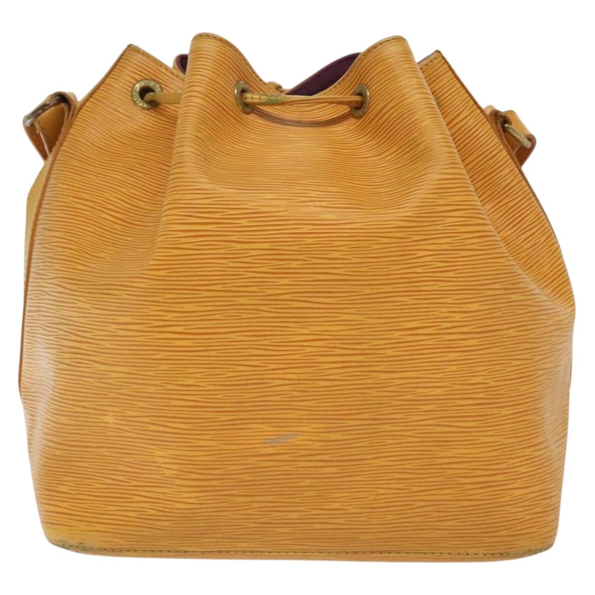 LOUIS VUITTON Epi Petit Noe Shoulder Bag Yellow M44109 LV Auth 138352