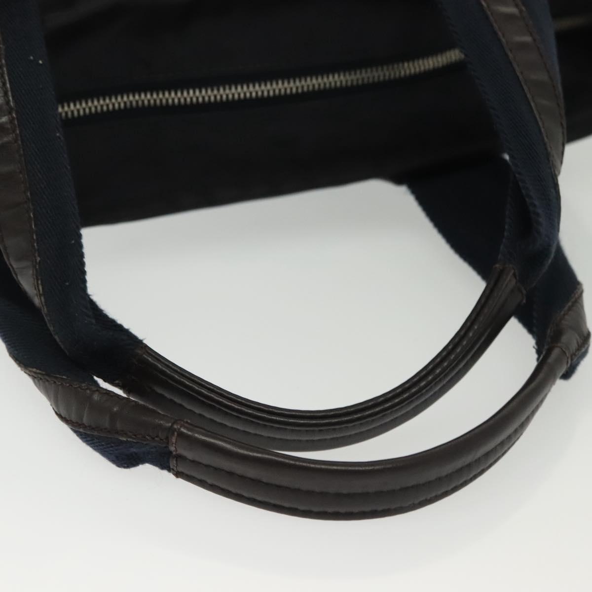 GUCCI Diamante Hand Bag Nylon Navy Gray Silver 268112 Auth 138357