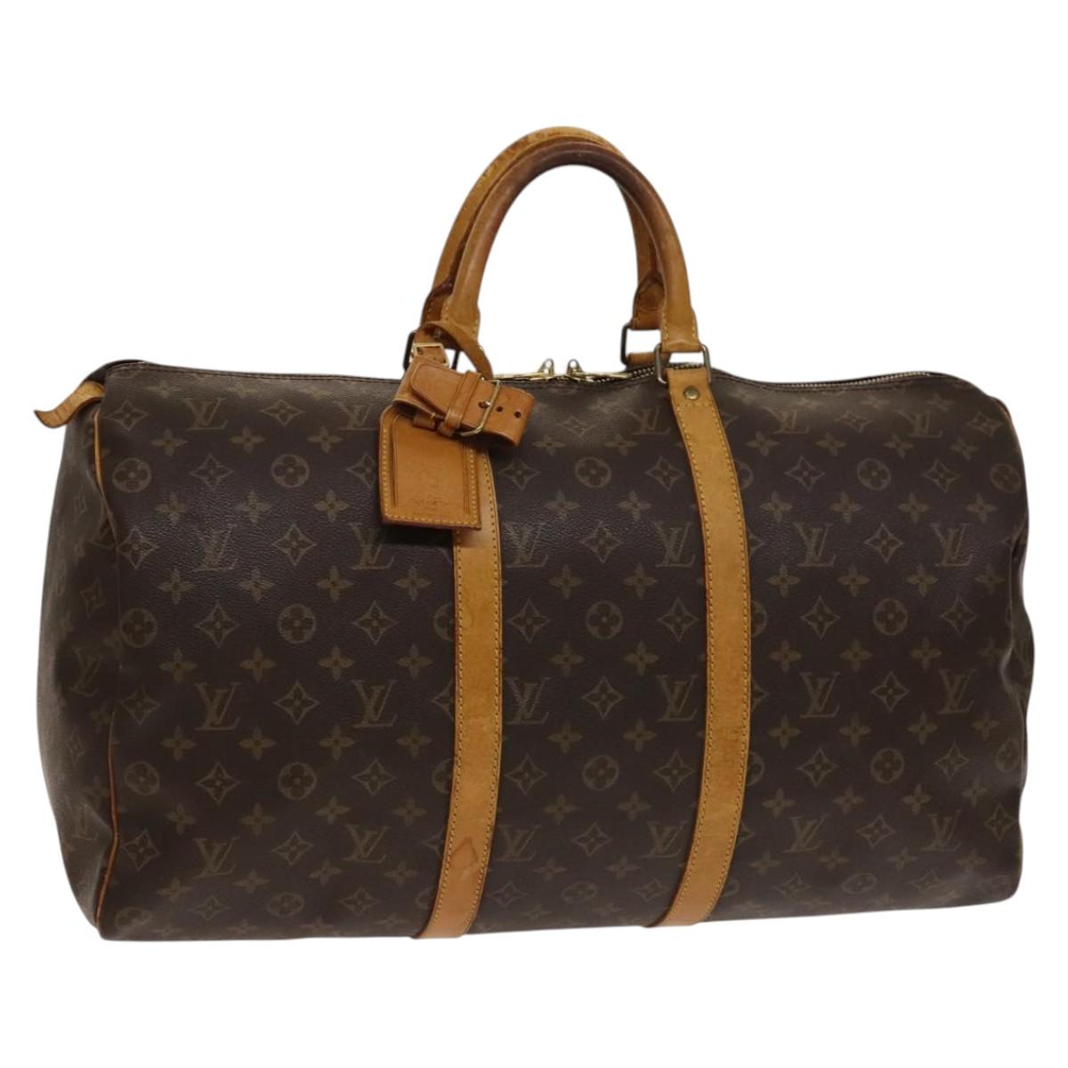 LOUIS VUITTON Monogram Keepall 50 Boston Bag M41426 LV Auth 138362