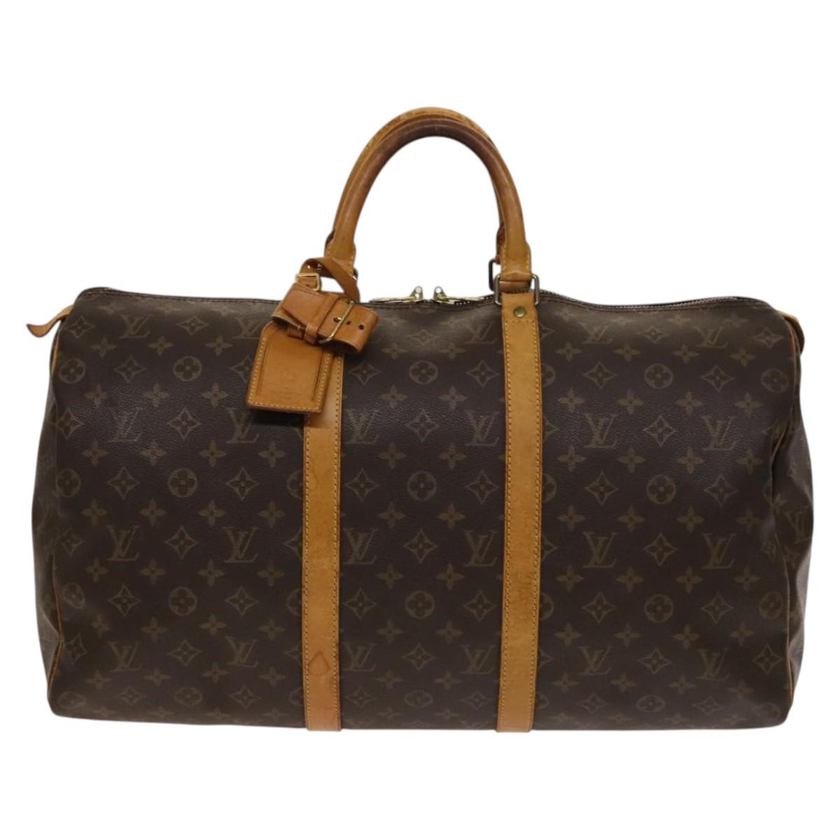 LOUIS VUITTON Monogram Keepall 50 Boston Bag M41426 LV Auth 138362