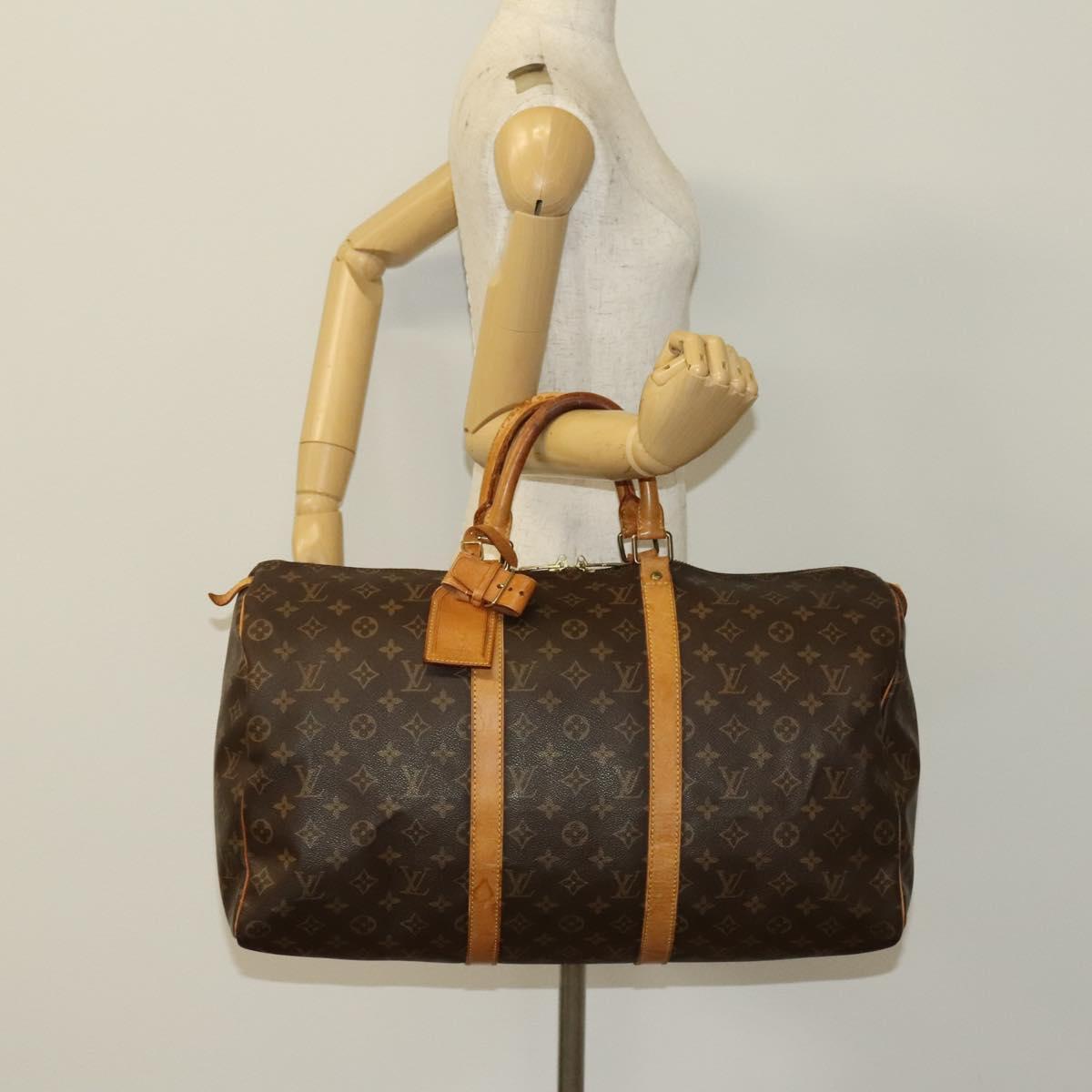 LOUIS VUITTON Monogram Keepall 50 Boston Bag M41426 LV Auth 138362