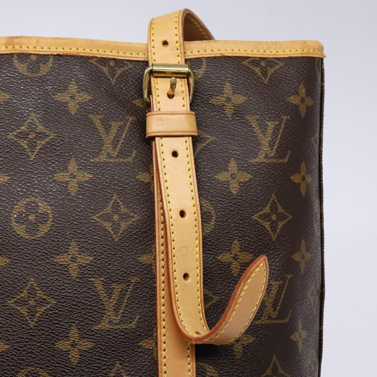 LOUIS VUITTON Monogram Bucket GM Shoulder Bag M42236 LV Auth 138364
