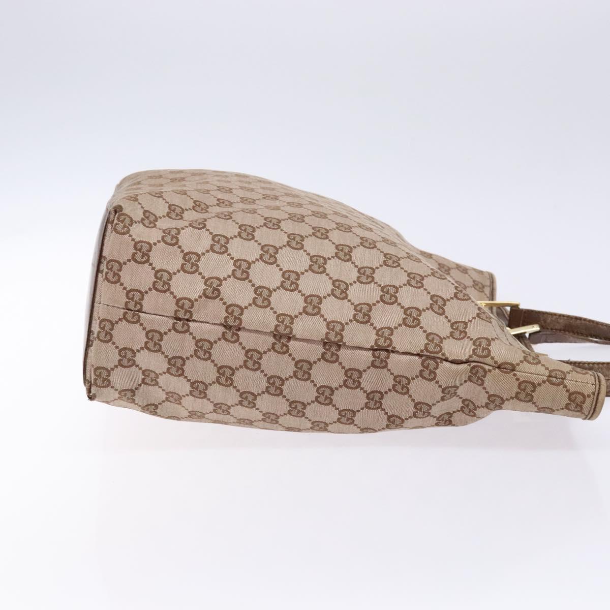 GUCCI GG Canvas Tote Bag Brown Gold 002 1098 Auth 138369