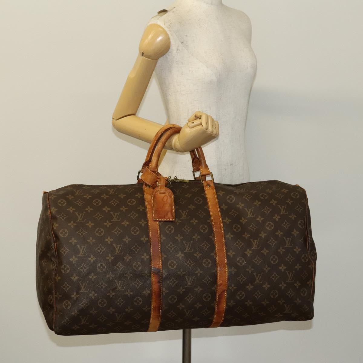 LOUIS VUITTON Monogram Keepall 60 Boston Bag M41422 LV Auth 138384
