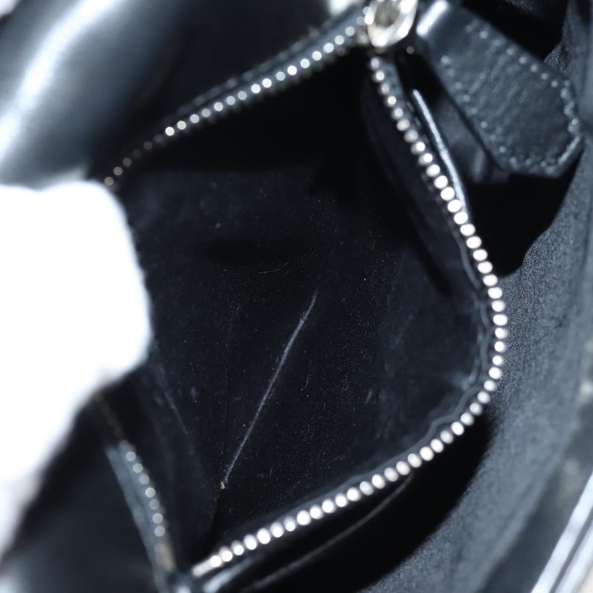 Miu Miu Chain Shoulder Bag Leather Black Silver Auth 138395V
