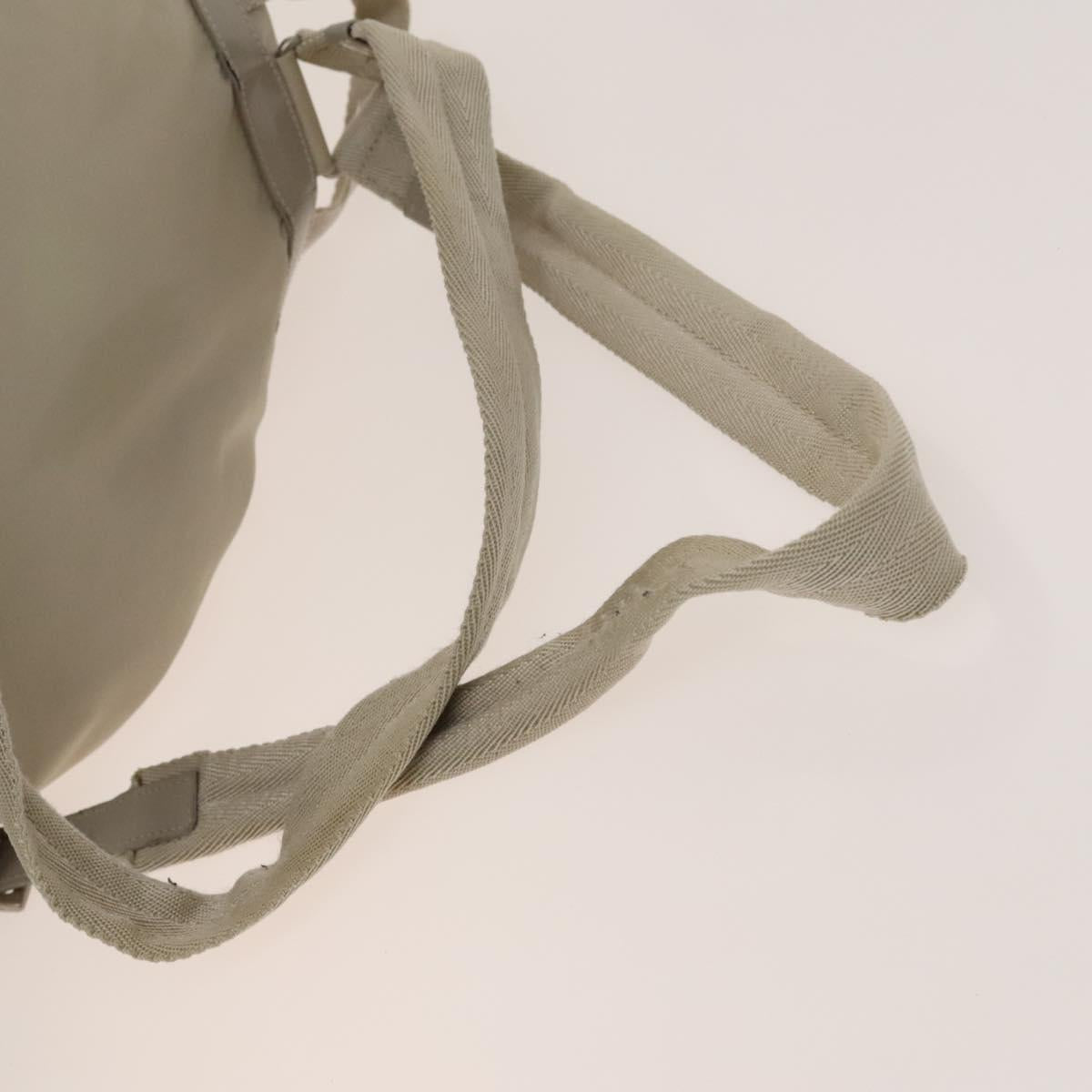 PRADA Backpack Nylon Ivory Silver Auth 138397