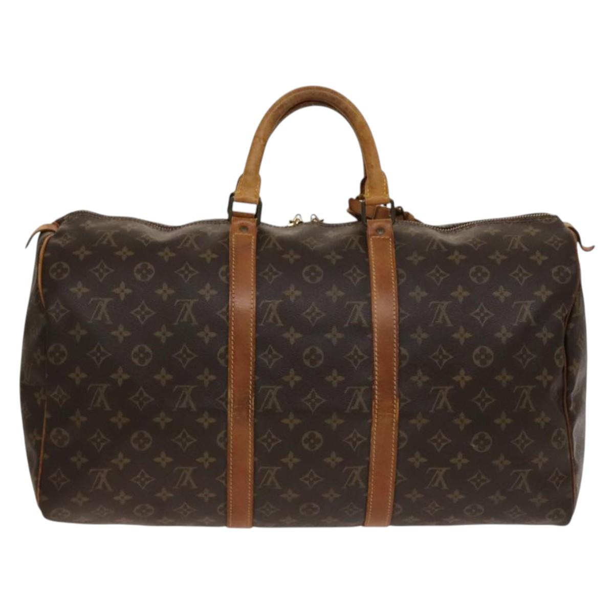 LOUIS VUITTON Monogram Keepall 50 Boston Bag M41426 LV Auth 138405