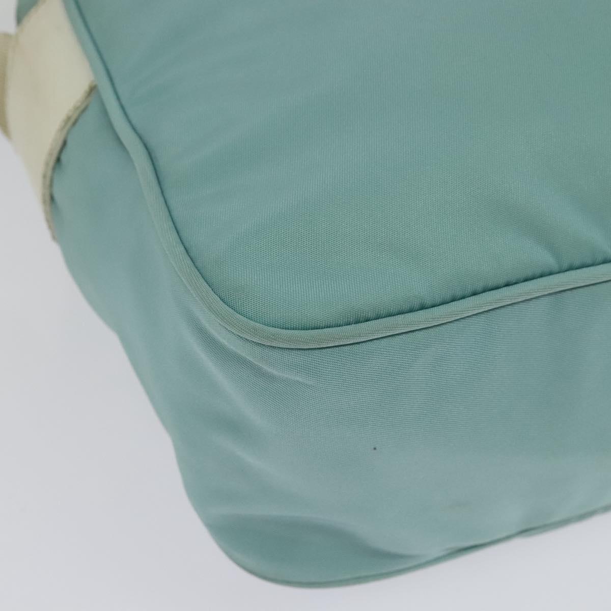 PRADA Shoulder Bag Nylon Light Blue Silver Auth 138419