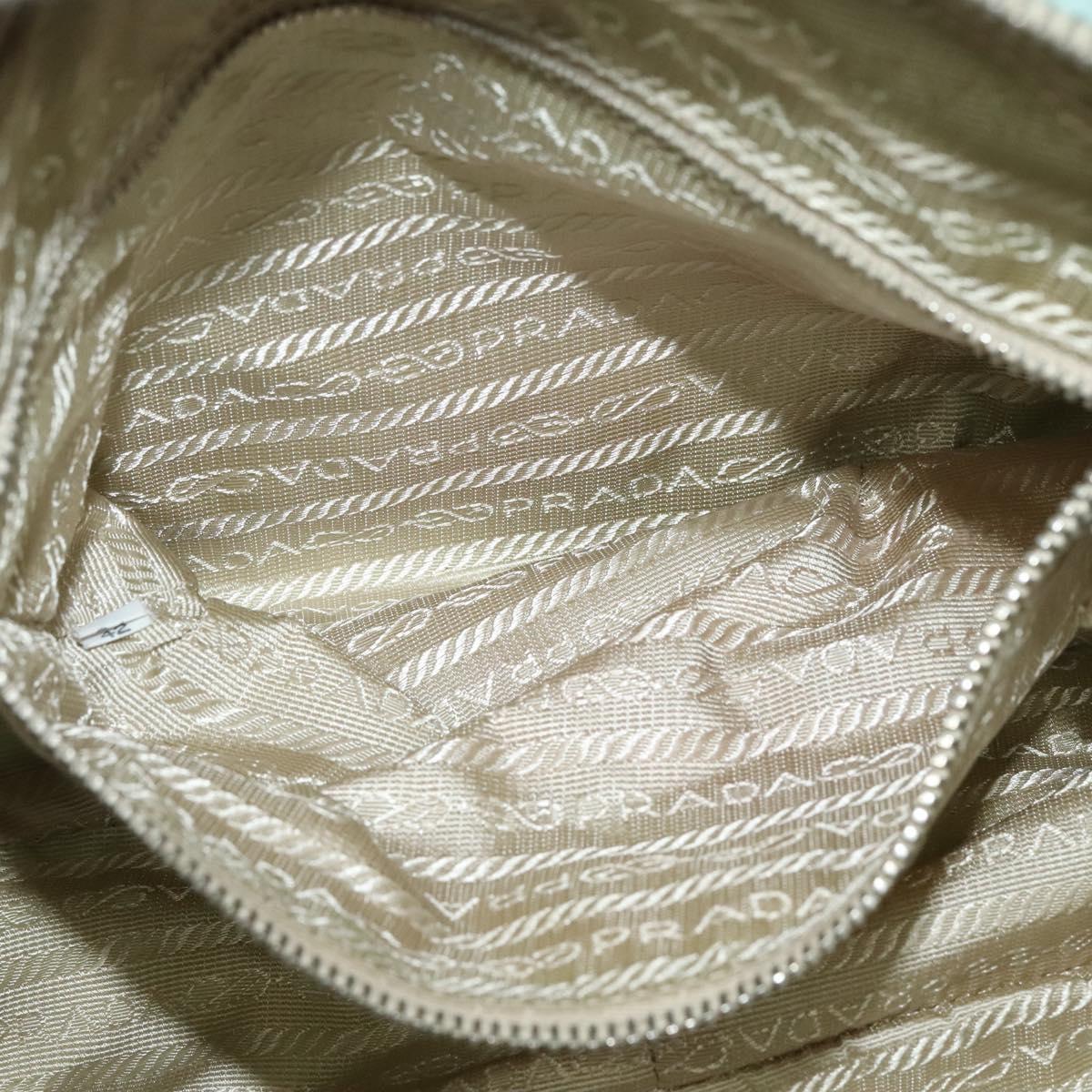 PRADA Shoulder Bag Nylon Light Blue Silver Auth 138419