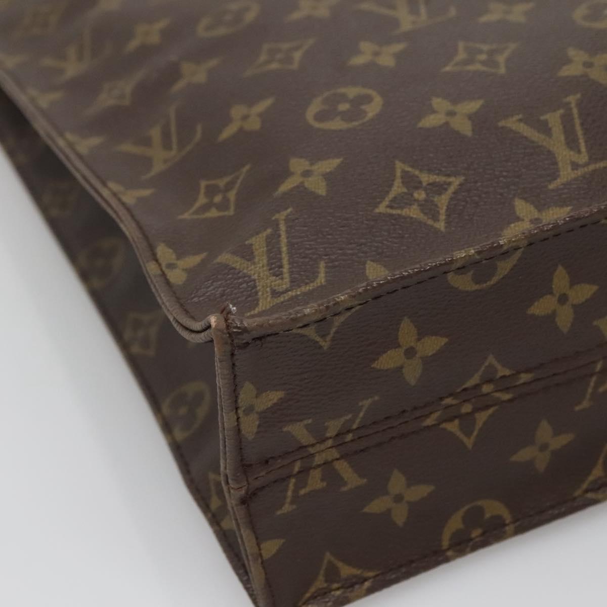 LOUIS VUITTON Monogram Sac Plat Hand Bag M51140 LV Auth 138439