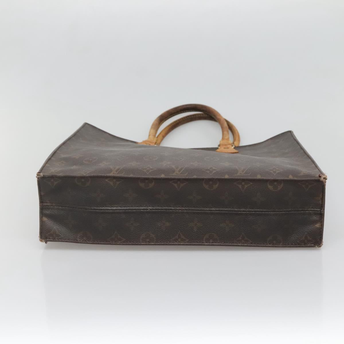 LOUIS VUITTON Monogram Sac Plat Hand Bag M51140 LV Auth 138440