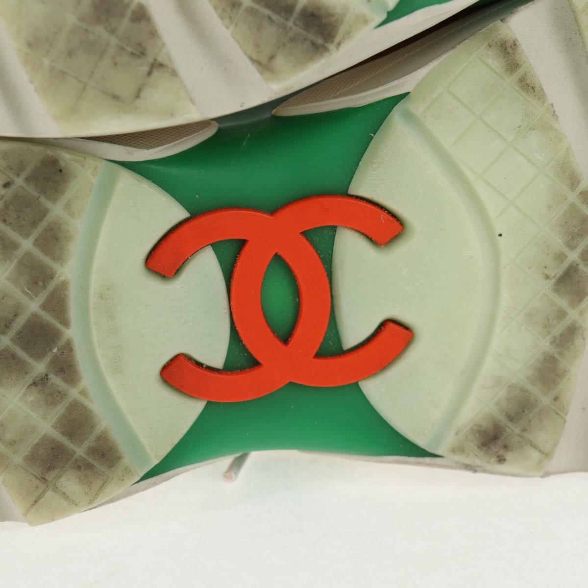 CHANEL Sneakers Tweed Multicolor CC Auth 138473M