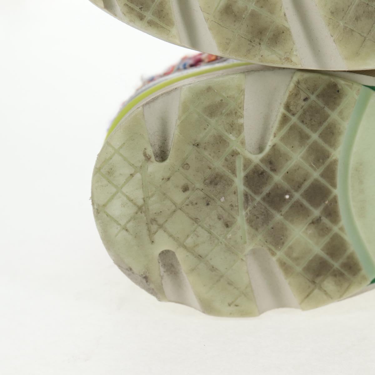 CHANEL Sneakers Tweed Multicolor CC Auth 138473M