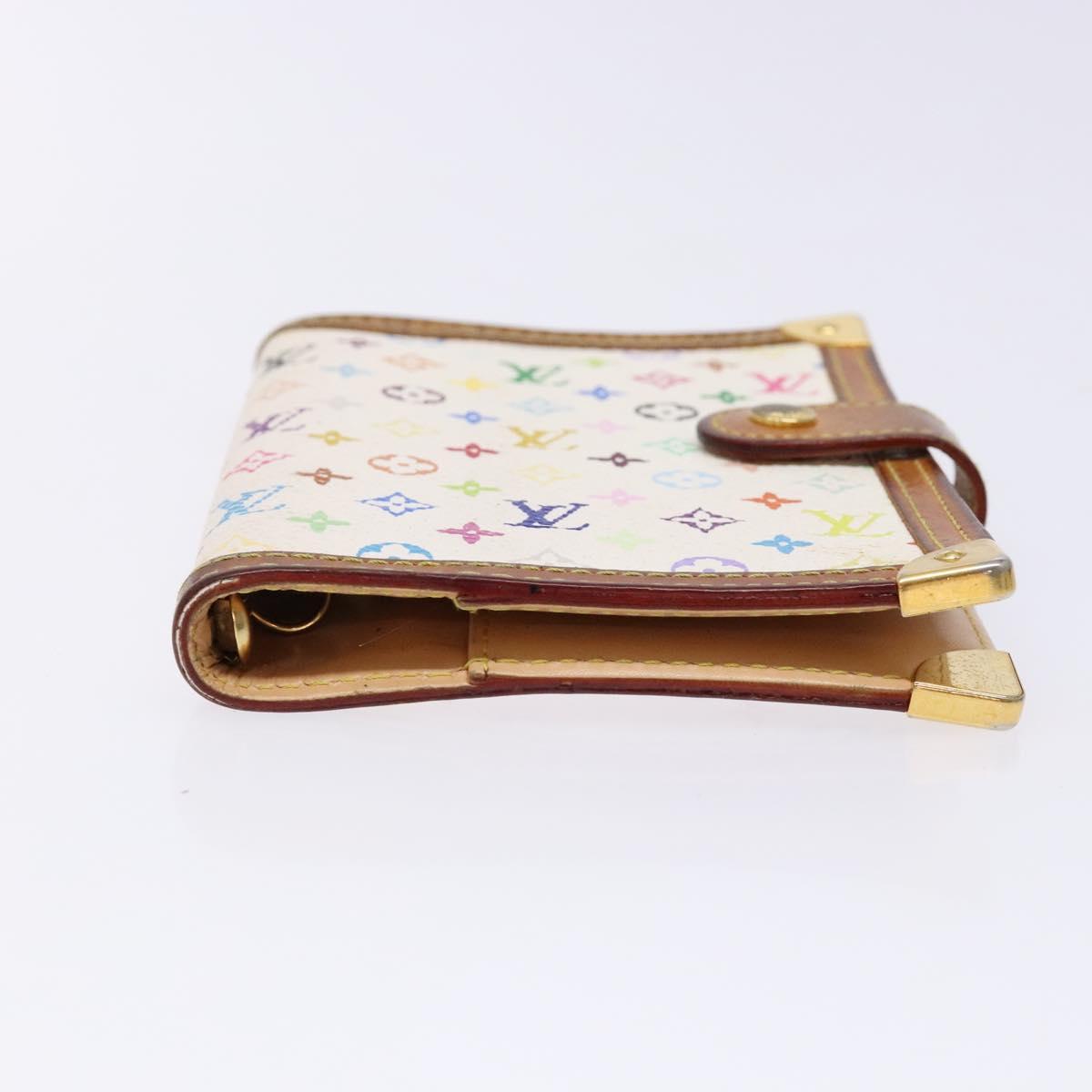 LOUIS VUITTON Multicolor Agenda PM Day Planner Cover White R21074 Auth 138480