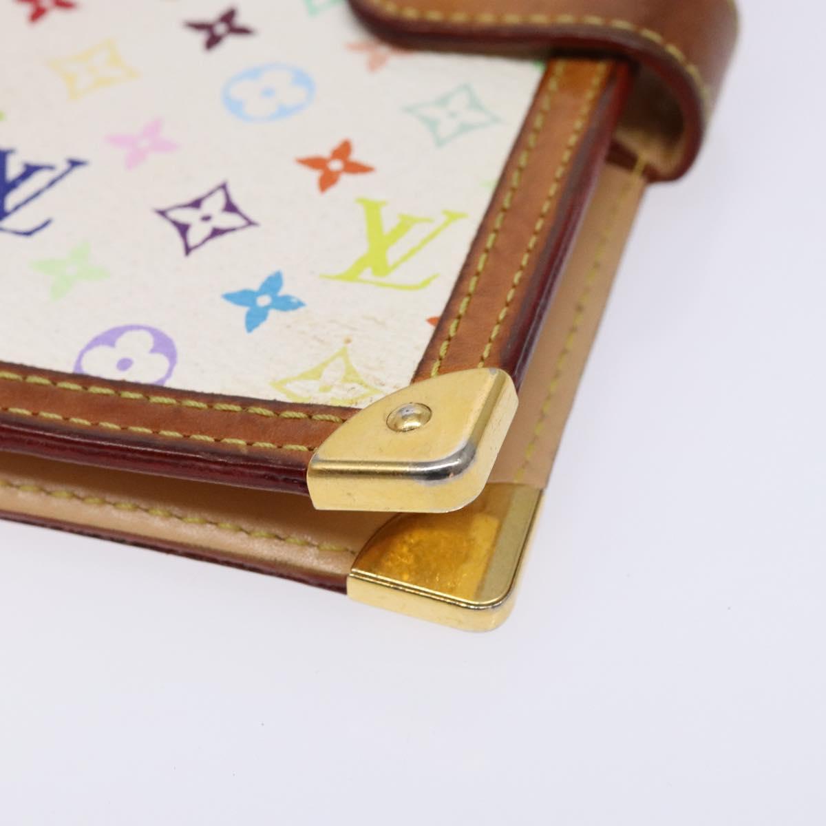 LOUIS VUITTON Multicolor Agenda PM Day Planner Cover White R21074 Auth 138480