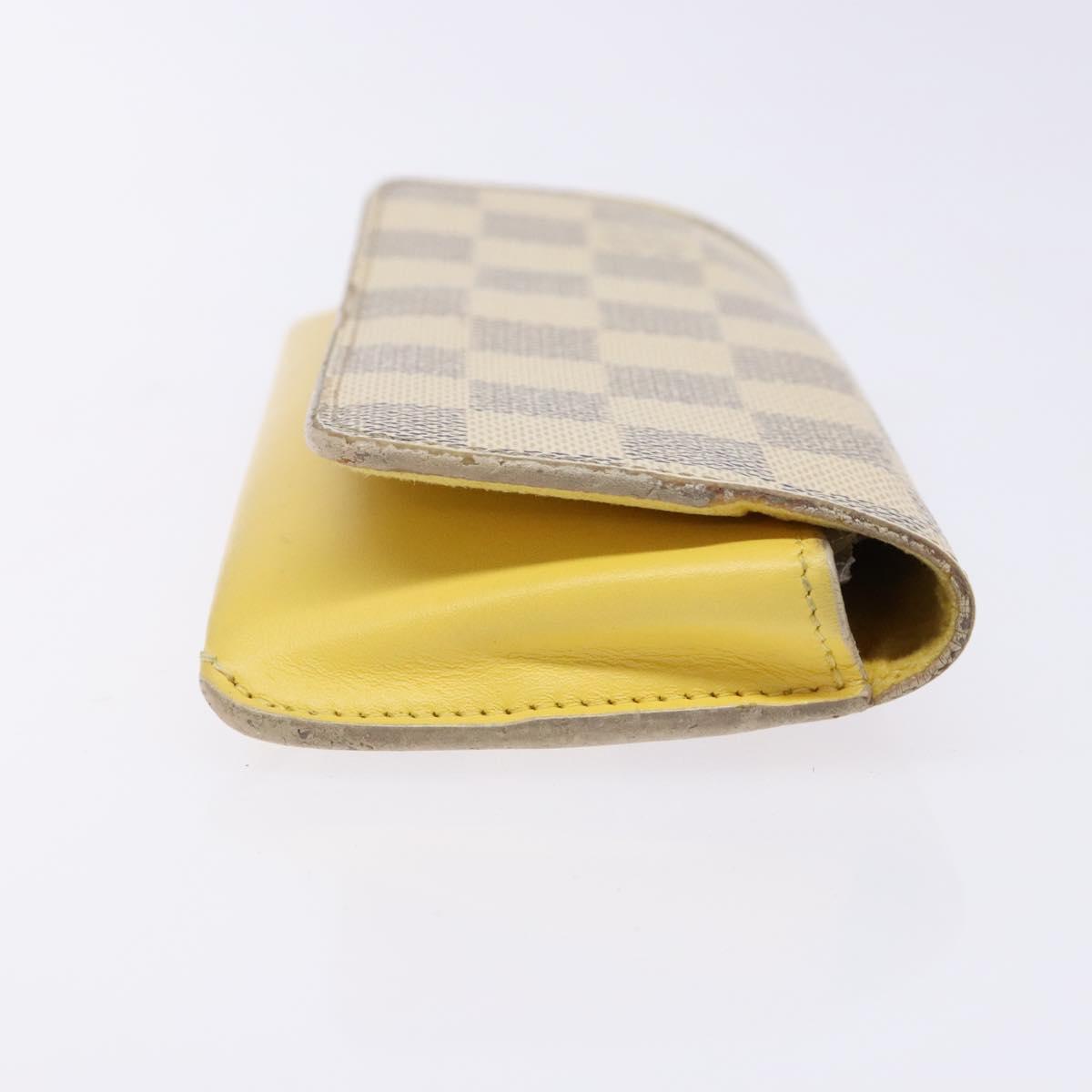 LOUIS VUITTON Damier Azur Etui Lunette Woody Glasses Case GI0388 LV Auth 138488
