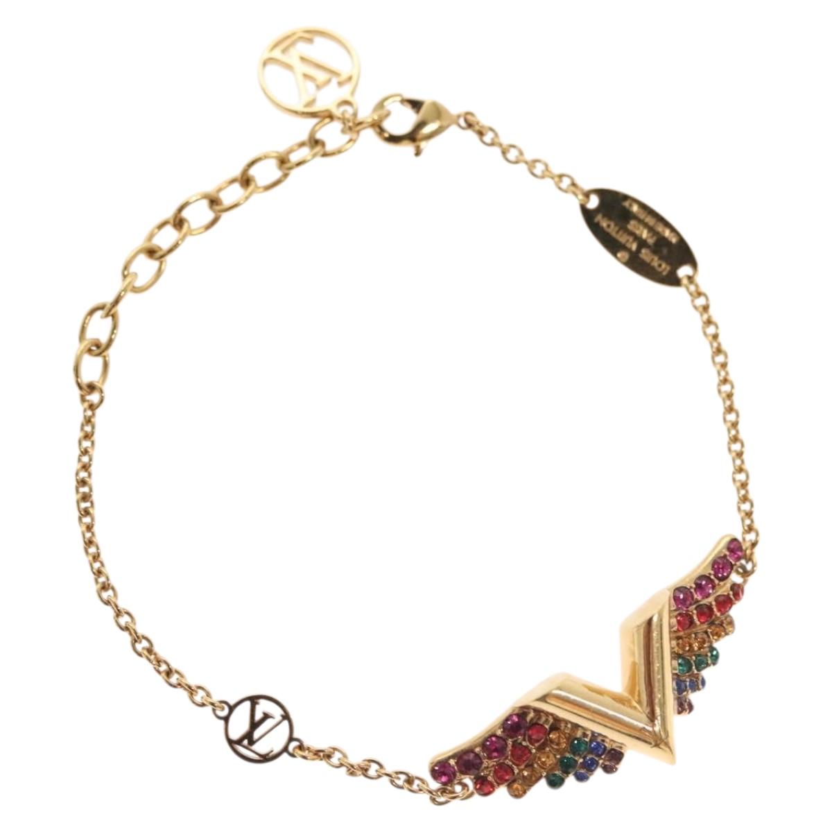 LOUIS VUITTON Brassley Essential V California Bracelet Gold M69580 Auth 138494