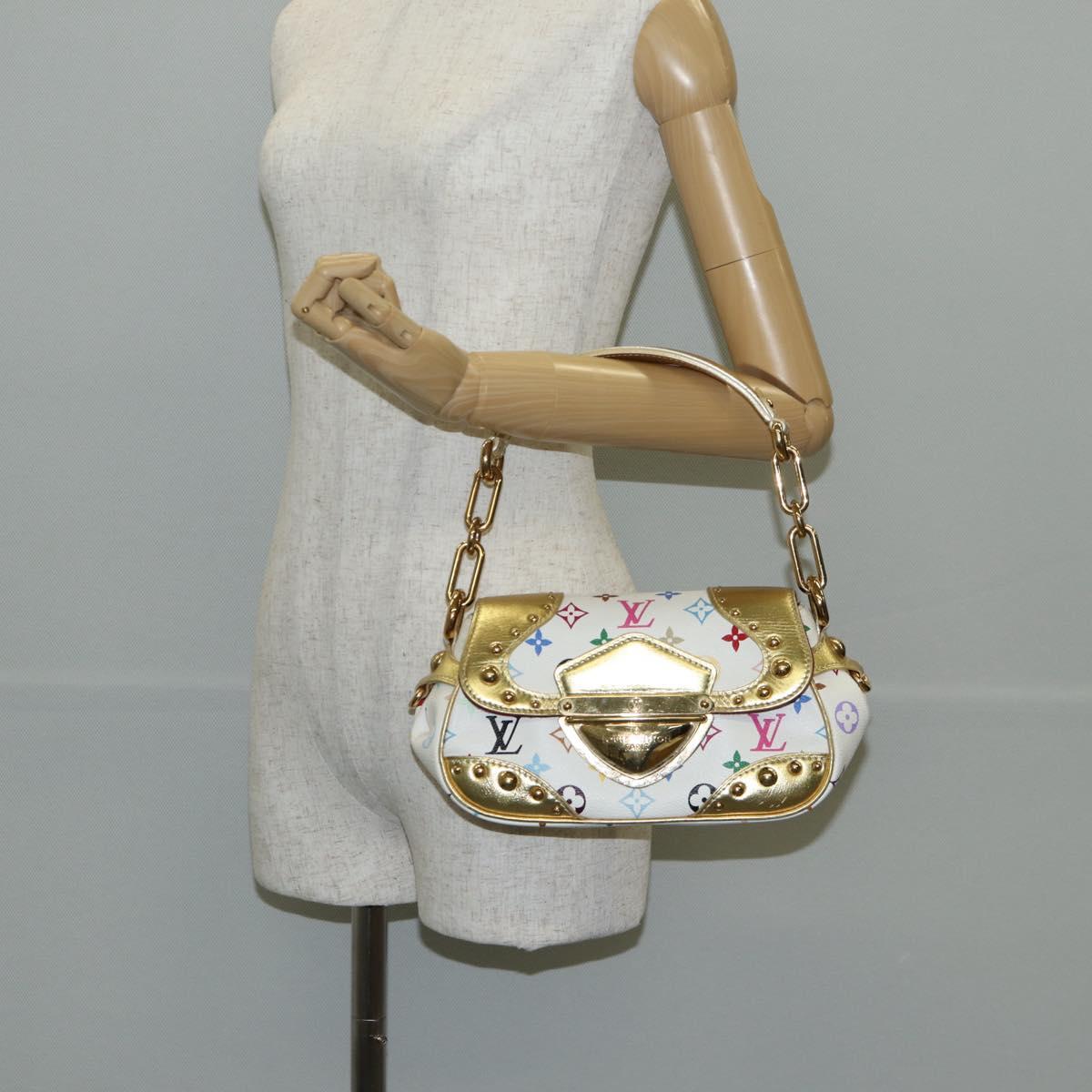 LOUIS VUITTON Monogram Multicolor Marilyn Shoulder Bag White M40206 Auth 138531SAV